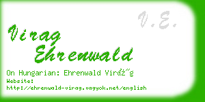 virag ehrenwald business card